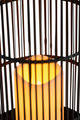 Lykt med solcelle svart 18 x 18 x 36 cm
